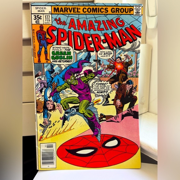 🕷️ Rare Vintage 1970’s Marvel The Amazing Spider-Man Green Goblin Comic #177 - Picture 4 of 16